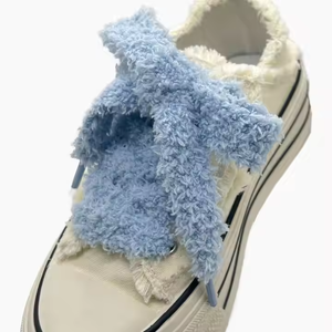 Vente chaude 22mm Extra Large Af Chenilles Épais Fuzzy Lacets Plat Graisse Sb Dunks Bas Toile Baskets Moelleux Lacets - Product Image 2