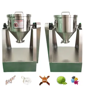 DZJX 1Kg 3Kg 20Kg 30Kg 300Kg Industrial Food Dry Protein Talcum Washing Powder Twin Cone Mixer Machine For Powder Mixing Price