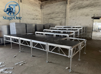 Scène de chorale portable modulaire en aluminium, plateforme surélevée pour spectacles scolaires et concerts, directement de l'usine