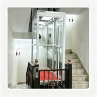 Petit ascenseur panoramique en verre pour résidences, ascenseur personnalisé pour villa, installation intérieure et extérieure, fourni par l'usine