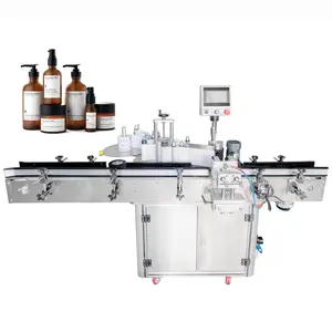 YM515 hand sanitizer alcohol wine bottle automatic plastic round bottle labeling machine adhesive sticker labeler