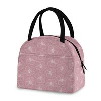 Sac isotherme personnalisé pour le déjeuner, motif fleur d'hibiscus rose hawaïen, pour l'école et le bureau, sacs isothermes lifestyle