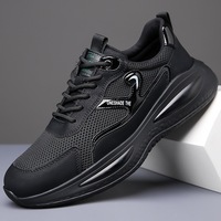Prêt à expédier – Baskets décontractées en maille à lacets pour homme, couleur unie, en stock, petites commandes acceptées, livraison rapide