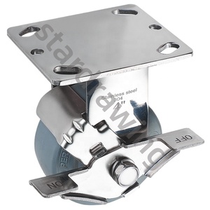 Rodas de aço inoxidável 316L SS Heavy Duty 100x50mm SUS 304 rodízios - Product Image 3