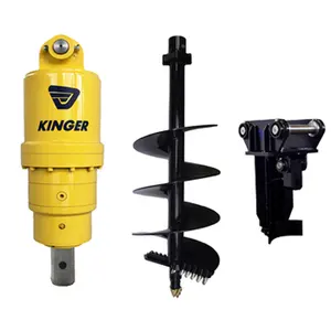 KINGER hot sale hydraulic auger excavator earth drill for dig hole Ground Drill Earth Auger