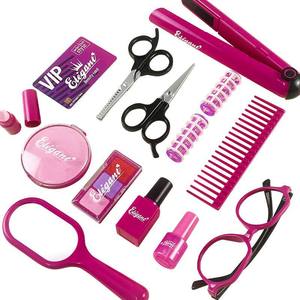 Kids Makeup <strong>Kit</strong> Children's Plastic Hairdressing Tools Toy Suit with Handbag Barber Shop Beauty &amp; Fashion Toy for Kids - Product Image 5