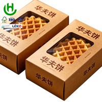 Boîte d'emballage alimentaire personnalisée, recyclable, portable, pour boulangerie, sushis, plats à emporter, avec fenêtre transparente rigide, logo personnalisé en relief, écologique