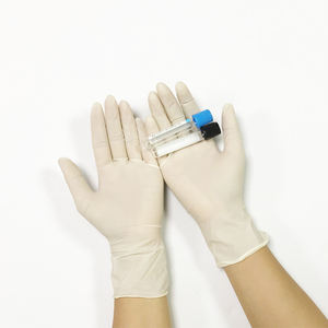 Guantes de Examen de Látex Desechables Sin Polvo, 5MIL de Grosor, 24CM de Longitud, Puño con Borde Cortado, Lisos, Uso General, Fabricante de Malasia - Product Image 1