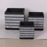 Pots de fleurs en béton en gros grand stock avec une faible quantité minimale de commande pour la décoration de la maison Villa