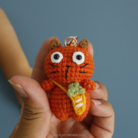 Poupée chat en crochet faite à la main, adorable jouet chaton en fil tricoté, peluche animale, décoration de bureau, cadeau de Saint-Valentin, vente en gros