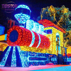 Escultura de Tren Navideño Gigante con Luces LED para Parques Temáticos, Decoración Navideña y Exhibición Fotográfica - Product Image 5