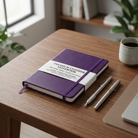 Carnet de notes personnalisé en cuir rigide pour réunions d'affaires avec clients