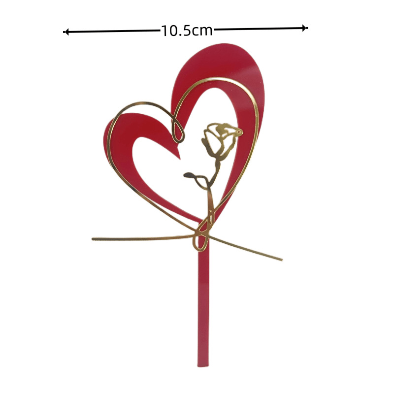Carte Tulipe Amour Or Rouge