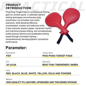 En gros : Cible de frappe au <span class=keywords><strong>pied</strong></span> pour entraînement de <span class=keywords><strong>boxe</strong></span>, Double palettes de frappe pour Taekwondo et Kickboxing, Palettes de frappe de type ping-pong, Palettes de <span class=keywords><strong>boxe</strong></span> - Product Image 4
