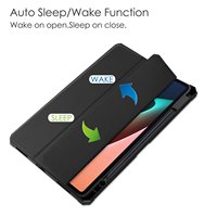 Aimant Mince Trifold Acrylique Transparent Stand PU Cuir Tablette Couverture pour Xiaomi Pad 5/5 Pro 11 Pouces