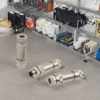 Offre Spéciale CAZN M8 Connecteur Circulaire Droit Pré-assemblé en Laiton 3-8 Broches Mâle/Femelle IP67 60V avec Bornes à Vis et Sortie Audio PG7