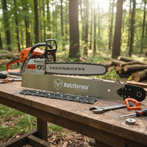 Catena professionale da 36 pollici 3/8 .063 114DL con barra solida e dente pieno, compatibile con Husqvarna 61 66 262 XP 266 268 272 XP 281 288 - Product Image 3