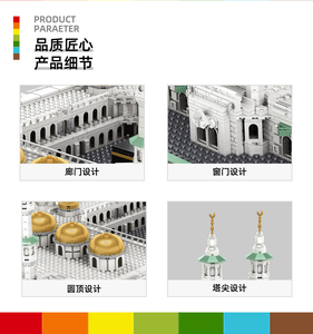 Novità 2026: Set di Costruzioni Fai-da-Te - Grande Moschea della Mecca, Arabia Saudita, Modello Architettonico - Regalo per Adulti - Product Image 3