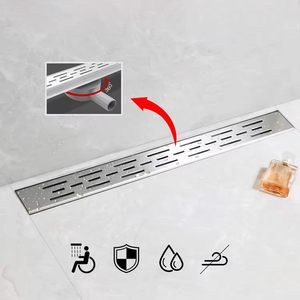 <span class=keywords><strong>Siphon</strong></span> de <span class=keywords><strong>douche</strong></span> Butée anti-odeur et filtre à cheveux La taille de l'installation au sol est de 60 cm Ensemble complet - Product Image 5