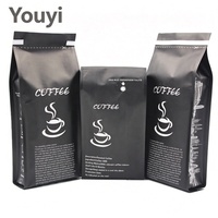 Sacs d'emballage pour grains de café personnalisés imprimés mat, 1 kg, 1 lb, réutilisables, à soufflet, en aluminium, pour café en vrac