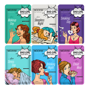 Cuidado DE LA PIEL Vitamina C Mascarillas faciales Belleza Hidratante Nutritiva Mascarilla facial Diosa de dibujos animados coreanos Máscara de hoja - Product Image 6