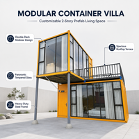 Maison conteneur préfabriquée modulaire isolée en acier, prête à l'emploi, de 20 pieds, démontable, portable, en kit, pour usage hôtelier