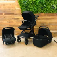 Brightbebe EN1888 थोक लक्जरी यात्रा चीन बच्चे strollers के लिए निर्माता foldable 3in1 बच्चे तह घुमक्कड़ बच्चों की गाड़ी बच्चे