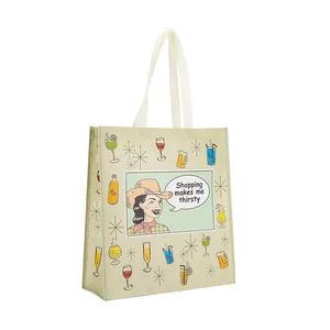 Wholesale price eco friendly reusable recycled pet tote shopping bag
