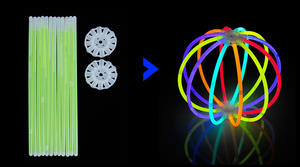 Personalizable PS Material fluorescente LED plana luminosa pulsera intermitente juguete pulsera Logo impresión CE RoHS certificado Unisex - Product Image 6