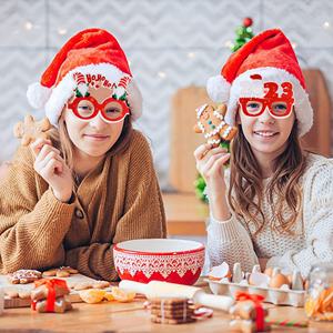 Lunettes de Noël en feutre et plastique personnalisées pour cabine photo, accessoires de fête, vente en gros, pas cher 2023 - Product Image 3