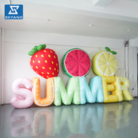 Enseigne gonflable personnalisée en forme de fruit ou de lettre pour marché d'été extérieur, publicité commerciale, événement et décoration paysagère