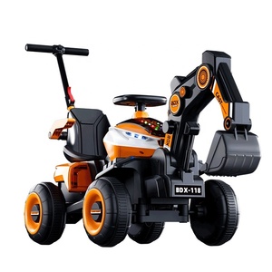 Excavatrice électrique télécommandée pour enfants - Grande grue de chantier en plastique pour les 3 ans et plus, unisexe - Product Image 1