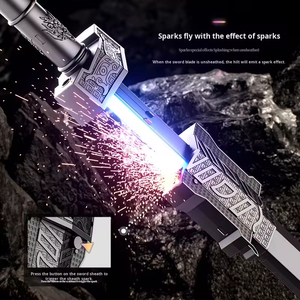 Épée Longquan pour enfants, jouet épée lumineuse multi-modes, épée clignotante avec son, accessoire de cosplay, sabres <span class=keywords><strong>laser</strong></span> - Product Image 5