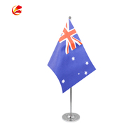 Drapeaux de bureau en plastique et Nylon personnalisé, drapeau, moins cher, Base en polyester, pour bureau national