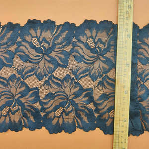 Nuevo diseño <span class=keywords><strong>de</strong></span> encaje profesional, fabricante <span class=keywords><strong>de</strong></span> encaje <span class=keywords><strong>de</strong></span> 22cm, ajuste <span class=keywords><strong>de</strong></span> encaje floral negro elástico, encaje <span class=keywords><strong>de</strong></span> composición <span class=keywords><strong>de</strong></span> Spandex <span class=keywords><strong>de</strong></span> nailon para ropa interior - Product Image 5