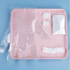 Warna rambut sekali pakai kustom 4 potong alat toko tukang cukur syal perawatan minyak topi mandi penutup telinga sarung tangan kain - Product Image 5