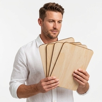 Piezas de Madera Rectangulares de Contrachapado Pulido sin Acabado para Proyectos de Manualidades y Decoración del Hogar - Ecológicas
