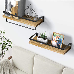 새로 설계된 도매 벽 장착 단단한 나무 플로팅 랙 선반 - Product Image 1