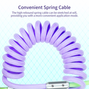 2025ถักแบบขด USB-C เป็น C 240W สายชาร์จเร็วสำหรับ <span class=keywords><strong>iPhone</strong></span> 15/<span class=keywords><strong>16</strong></span> PRO MAX iPad สำหรับแล็ปท็อป-ใช้ใน <span class=keywords><strong>iOS</strong></span> & รถยนต์ - Product Image 3