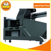 Machine d'impression DTG hybride ovale DGRUIDA et machine d'impression sérigraphique 1 couleur à 8 têtes