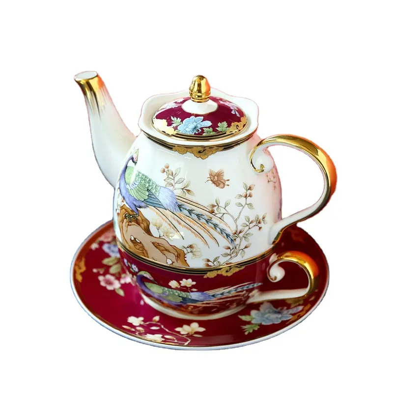 Household light luxury flower tea afternoon tea ceramic tea set