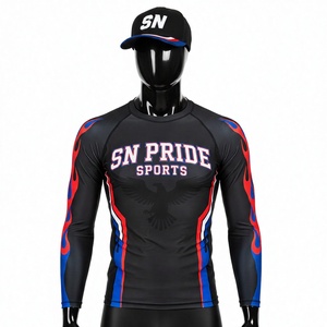 Customized New Arrival Unisex Long Sleeve MMA Rash Guard Premium Quality Customized Logo Sublimation Printed Competitive Price - Product Image 1