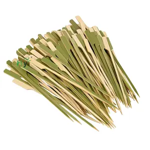 HONGhao Descartável Personalizado Food Flat Bamboo Paddle Sticks BBQ Atualizado Alta Qualidade Barato Churrasco Grill Bamboo Sticks China