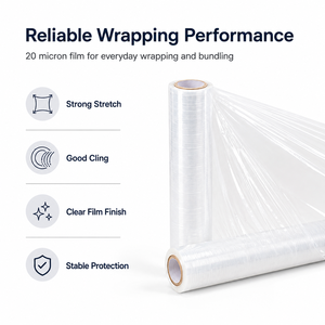 2026 Penjualan Terbaru 30cm 100yd Gulungan Film Penghalang Tahan Debu dan Air LLDPE Lembut Mengkilap dengan Inti <span class=keywords><strong>Mini</strong></span> 1 Inci Kelas Mesin - Product Image 3