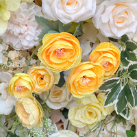 Hochzeitsdekoration Künstliche Blumen Mondbogen-Hintergrund Seidenrosen-Blumenarrangement für Zeremonien, Partys und Events Großhandel Deko