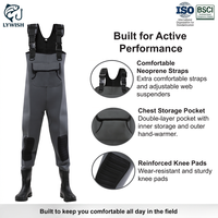 Waders en néoprène Cleated Bootfoot Hommes Waders de poitrine Imperméable Pêche et chasse Waders de poitrine en néoprène