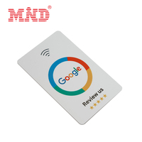 Appuyez pour examiner la carte NFC Logo personnalisé Code QR Business Carte cadeau Google Play Carte d'examen Google RFID programmable pour les médias sociaux