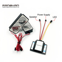 Interrupteur intelligent à capteur tactile pour lumière LED 12V 24V double clé, une ou trois couleurs, avec haut-parleur et variateur d'intensité, pour mini-miroir de salle de bain