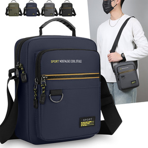 Men's Oxford Cloth Crossbody Bag Waterproof Multi Compartment Casual Commuting Shoulder Bag Solid Color Spring 2026 - Product Image 4