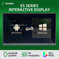 Pizarra Interactiva Amdox ES 4K con 40 Puntos Táctiles, Cámara IA de 48MP, 8 Micrófonos, Android 8GB 128GB para Aula